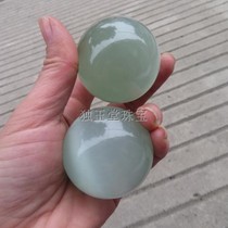 Natural fitness ball handball wooden Jade steel ball solid old health ball Wuli walnut hand play piece white crystal ball
