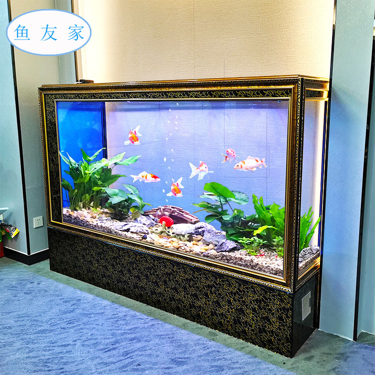 Fish tank screen living room home partition porch ecological creative floor-to-ceiling modern luxury water-free glass fish tank