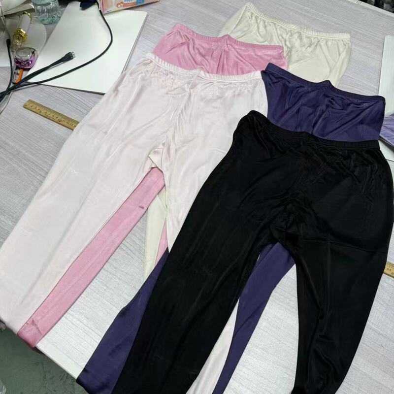【Original】Women's Knitted Silk Double-Sided Knitted Factory Silk Thread Leggings and Thermal Pants A1464