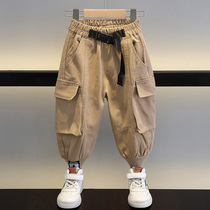 Boy Pants Boy Spring Autumn Season Pants 2024 New Baby Autumn Clothing Long Pants Boy Child Cool Overalls Casual Pants