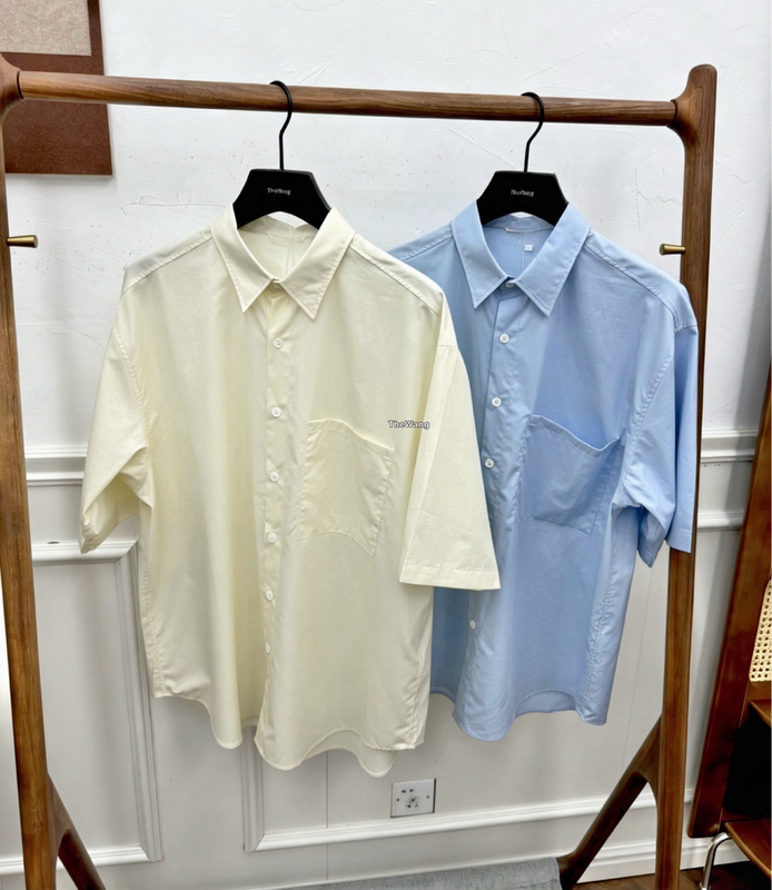 Aur26Sswashedfinxtwillbig Long-Staple Cotton Short-Sleeved Shirt Aur26Sswashedfinxtwillbig Long-Staple Cotton Short-Sleeved Shirt