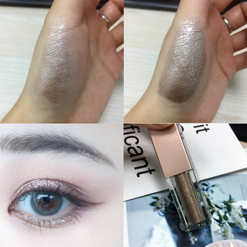 Ins siêu lửa chất lỏng bóng mắt ngọc trai làm khô nhanh phân cực kim loại sáng bóng tằm bạc sequin nhỏ bling - Bóng mắt màu mắt 3ce