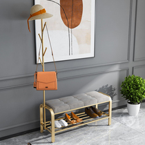 Nordic can sit change shoe stool hanging hanger integrated modern soft bag cushion storage shoe stool simple clothing store fitting stool