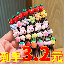 Childrens cute fruit hair comb girls summer cartoon broken hairpins forehead and back head finishing artifact hairpin headdress