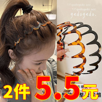 Broken hair finishing artifact high-end acetic acid headband for women fashionable and simple U-shaped clip high skull top face wash hair pressure headband