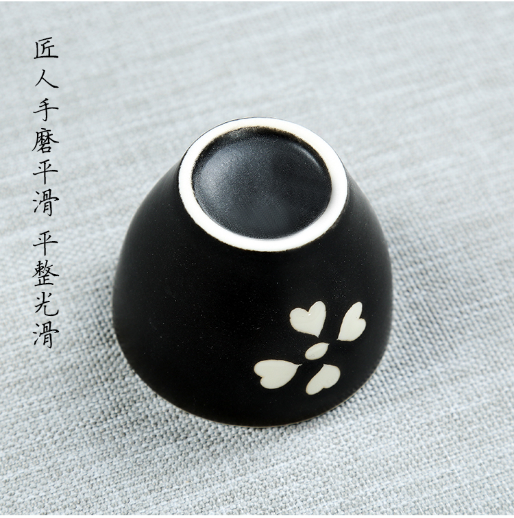 Hoa anh đào sáng tạo sake Nhật Bản đơn ly rượu vang trắng thủy tinh thủy tinh gốm thủy tinh nhỏ hộ gia đình rượu vang nhỏ đặt rượu vang nhỏ hầm rượu - Rượu vang ly uống rượu vang