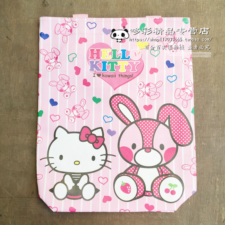 Hellokitty vai túi mua sắm túi xác ướp túi sinh viên túi xách tay mèo mèo tote túi vải túi túi mẹ và bé bền đẹp