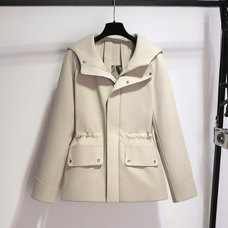 杏色羽绒派克服女士2025新款冬装中长款加厚保暖连帽版型好看外套