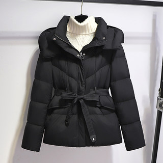 黑色90白鸭绒保暖羽绒服女2025新款时尚轻薄收腰超好看冬装厚外套