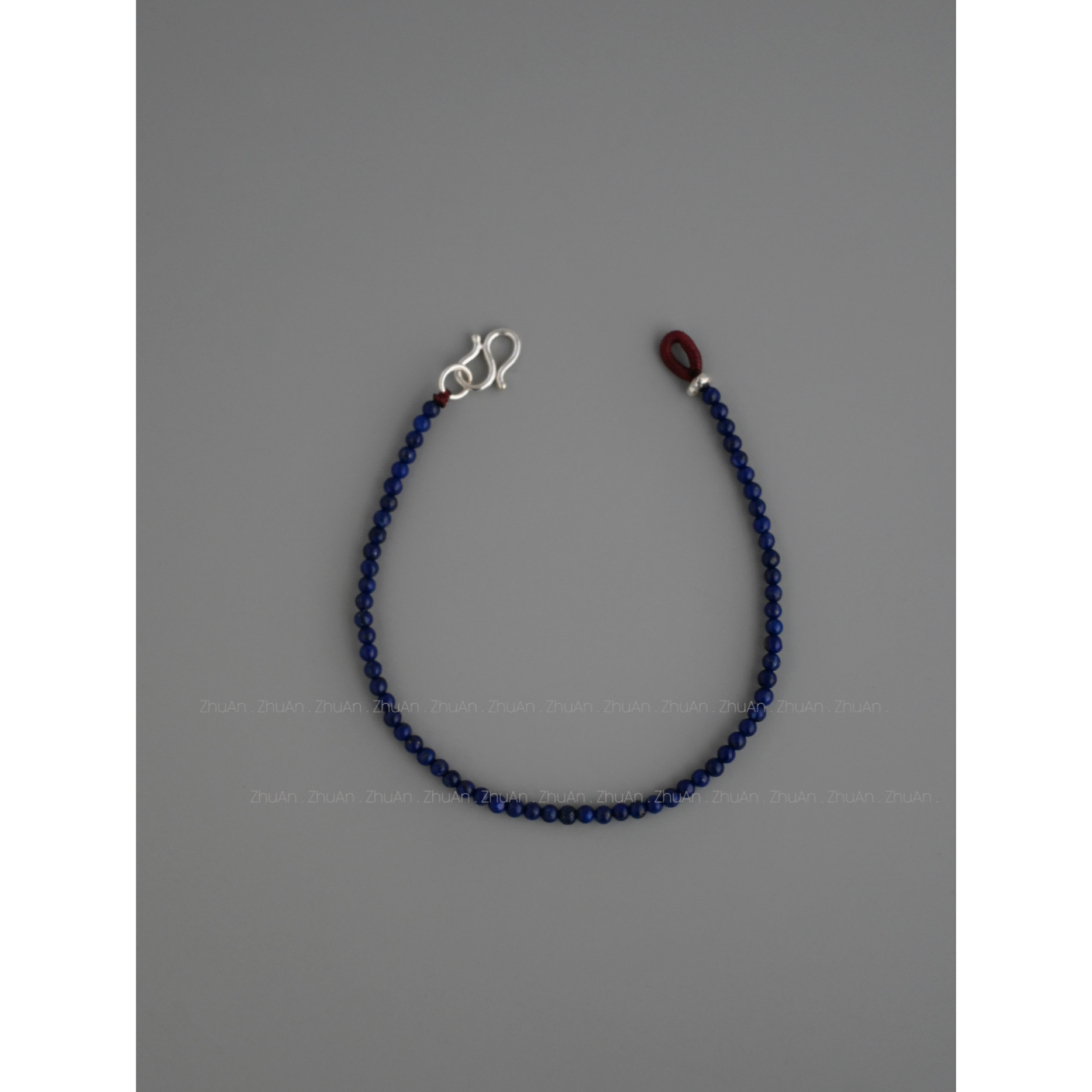 袁（Zhuan）オリジナル天然未加工ラピスラズリブレスレット