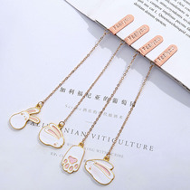 Cartoon Cute Metal Bookmark Pendant Book Page Clip Decorative Pendant Student Stationery Gift