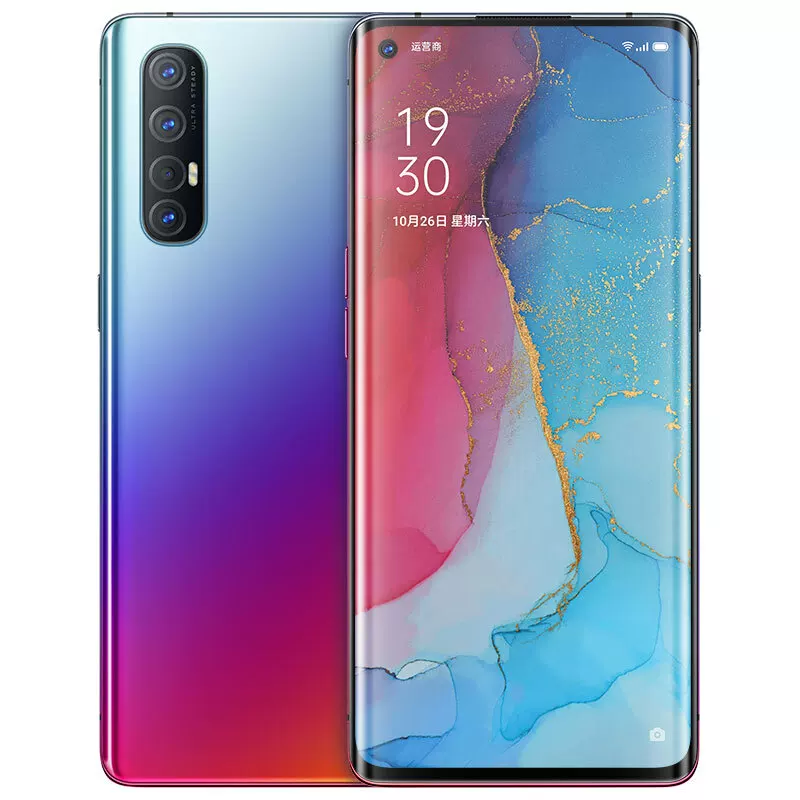Вторичные подержанные оригинальные OPPO Reno3 Pro полноценно сетевая двойной режим 5G смартфон ультратонкий изогнутый экран Reno3Pro