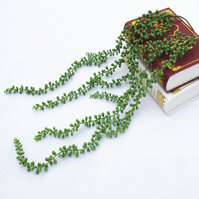 Simulation of succulent plants Thousand Buddha beads Lover's tears Chlorophytum living room bedroom wall decoration hanging plant wall pendant