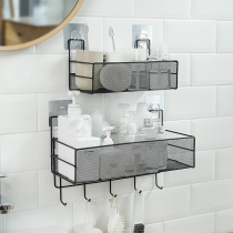 Toilet rack bathroom bathroom bathroom shower-free wall hanging basket toilet wall-mounted storage basket