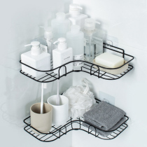 Toilet Corner Shelve Shelf Free of perforated wall-mounted Fan-shaped Bathroom Wash Corner Rack Wall Kitchen Triangle Contained