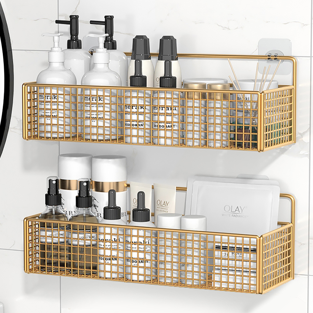 Bathroom Shelve Makeup Room Bathroom Free to punch wall-mounted toilet bath Bath Wash Terrace Wall Containing God