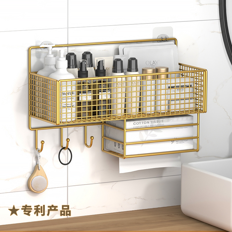Wash Face Towel Shelve Make-up Room Bathroom Theorist Wall-mounted Washroom Washroom Free to contain the washing desk