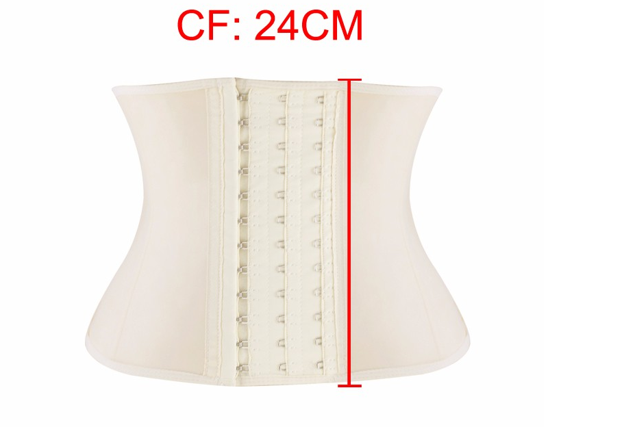 24 cm short rubber steel bone movement to form latex wait trainer beam belt belt female