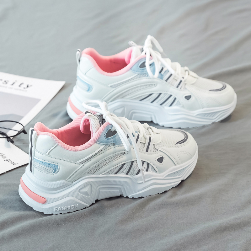 Thick-soled daddy shoes ins tide 2022 spring, autumn and summer new women's shoes all-match lightweight student sports running shoes