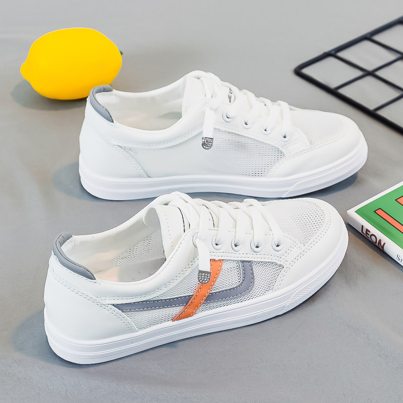 Small white shoes women's summer 2022 new all-match spring and autumn thin casual flat shoes mesh shoes breathable mesh - Taobao