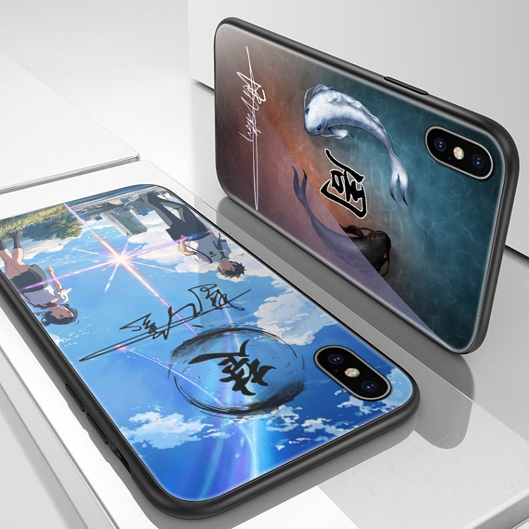 苹果x手机壳个性签名iphone11姓名定制11pro男8x姓氏7plus夜光玻璃8p百家姓XR中国风xs防摔diy文字创意xsmax
