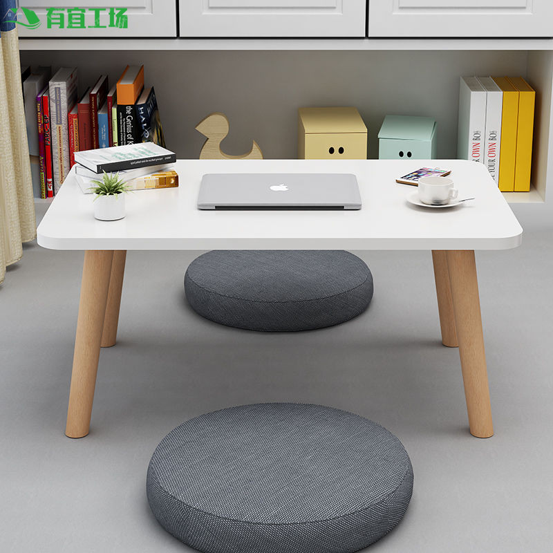 Nordic tatami rice tea table dwarf table small tea table simple day style window sill rug table dwarf table beech wood leg kang table