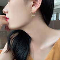 2022 New Tide Earrings Woman South Korea Zirite Circle Earrings ~ Minimalist Fashion Light Lavish Temperament Small Ear Accessories