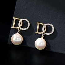 Pearl Earrings Exquisite New Summer Earnail Advanced Luxury Gas Goddess Fan Soul Fall