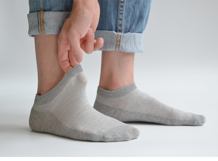 Quần tất lưới nam mùa hè vớ mỏng cotton khử mùi thoáng khí thấp giúp vớ thể thao mùa hè chạy vớ - Vớ hàng tuần vớ chân