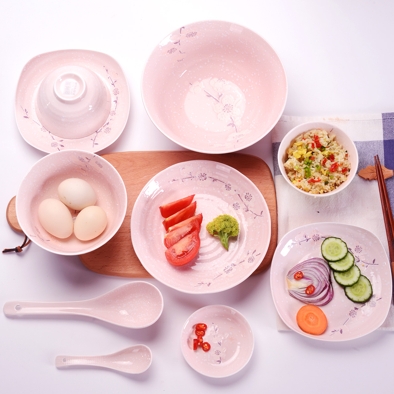 Ya cheng DE Japanese - style tableware suit dishes household ceramics gift boxes, bowls plates combination contracted wedding gift box