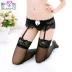 Garter set với vớ garter sexy ren đen ống dài cám dỗ gợi mở phụ kiện thời trang  Nịt Tất