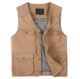 Áo vest nhiều túi mùa xuân và mùa hè trung niên cotton vest vai cá chụp ảnh vest vest cỡ lớn vest nam không tay áo ba lô nam