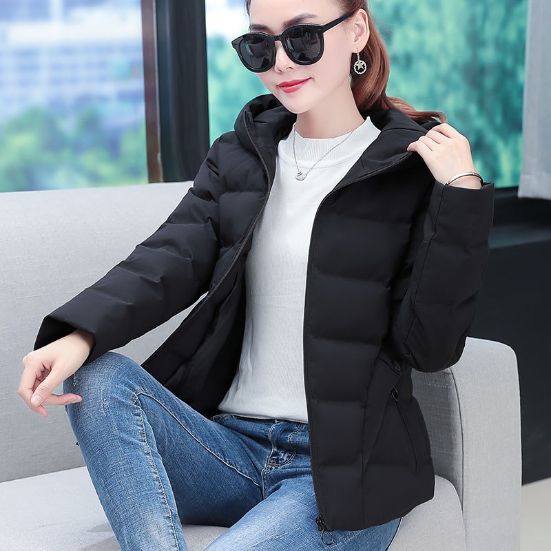 Xuống bông bông nhỏ phụ nữ len của thời trang ngắn áo khoác Hàn Quốc phiên bản loose-fitting mùa đông 2020 bông quần áo mới nhíp