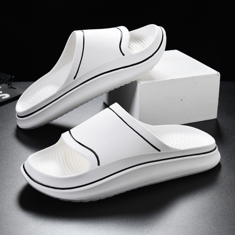 2022 new sports slippers men's wave summer outside wearing beach stompers with a thick bottom house anti-slip couple word drag