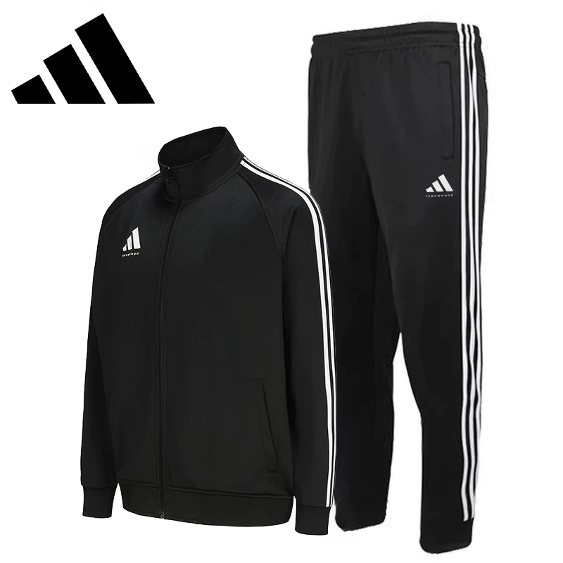 Спортивный костюм Adidas для мужчин и женщин для отдыха, куртка для зала, комплект