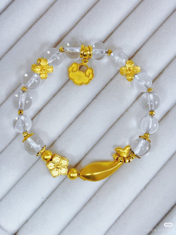 Natural White Crystal Bracelet for Women, Lucky Beads Bracelet, Gift for Best Friend