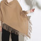 Fangcijia tassel big brand solid color warm pure cashmere sweater top shawl blouse scarf scarf
