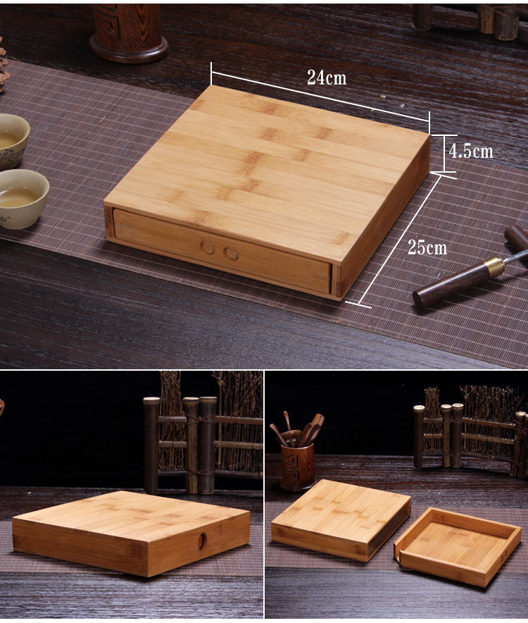 Puer tea box tre Nhật Bản Kung Fu khay trà bộ phụ kiện trà dao trà trà kim trà bằng không với khay trà gỗ rắn bình trà đẹp