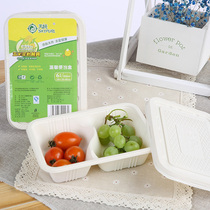 Tianchun disposable lunch box lunch box packing box home thickened two-grid takeaway fast food rectangular lunch box
