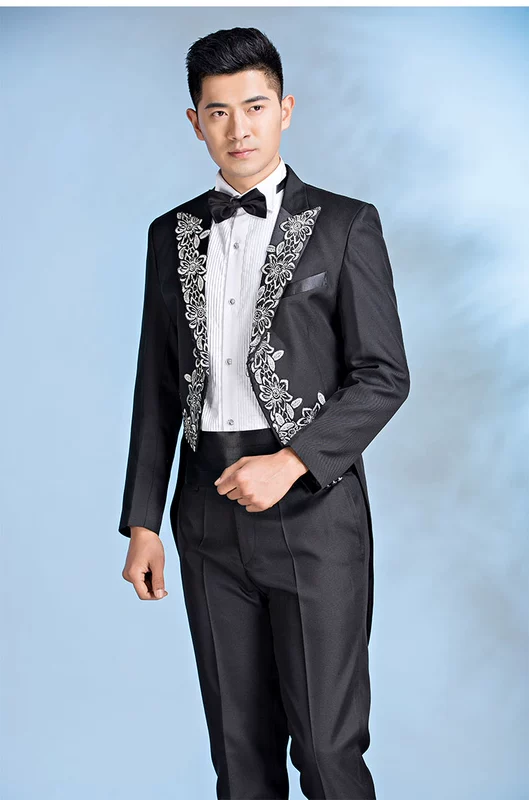 Trang phục biểu diễn của nam giới trang phục biểu diễn tuxedo của nam giới bộ đồ người lớn cho thấy lệnh phù hợp với ma thuật người dẫn chương trình - Suit phù hợp