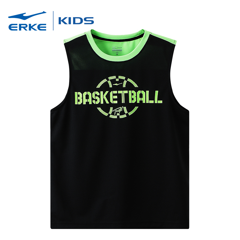 Hongxing Erke childrens vừa quần áo trẻ em thể thao lớn vest 2019 chàng trai mùa hè mới bóng rổ tay áo.