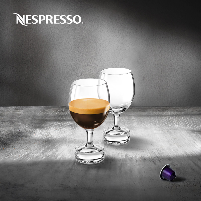 NESPRESSO Reveal Series Pale Ale Intense Coffee Cup Group Crystal Glass Coffee Pint Cup 2 Clothing
