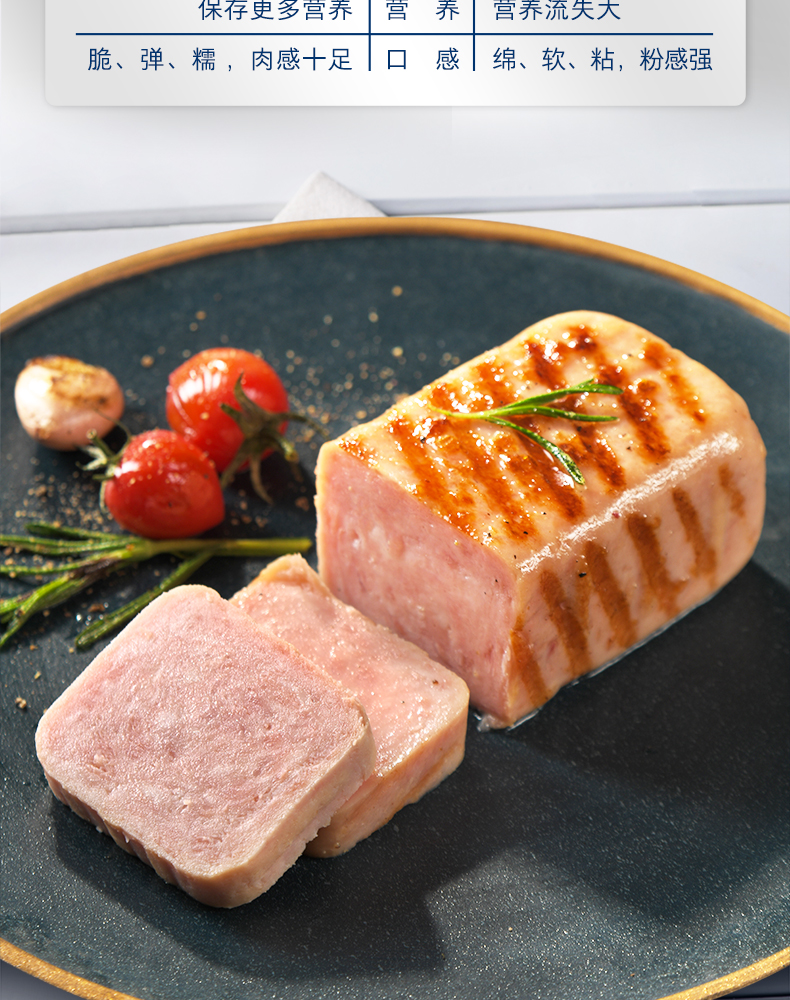眉州东坡旗下 王家渡 低温午餐肉 300g*4盒 图8