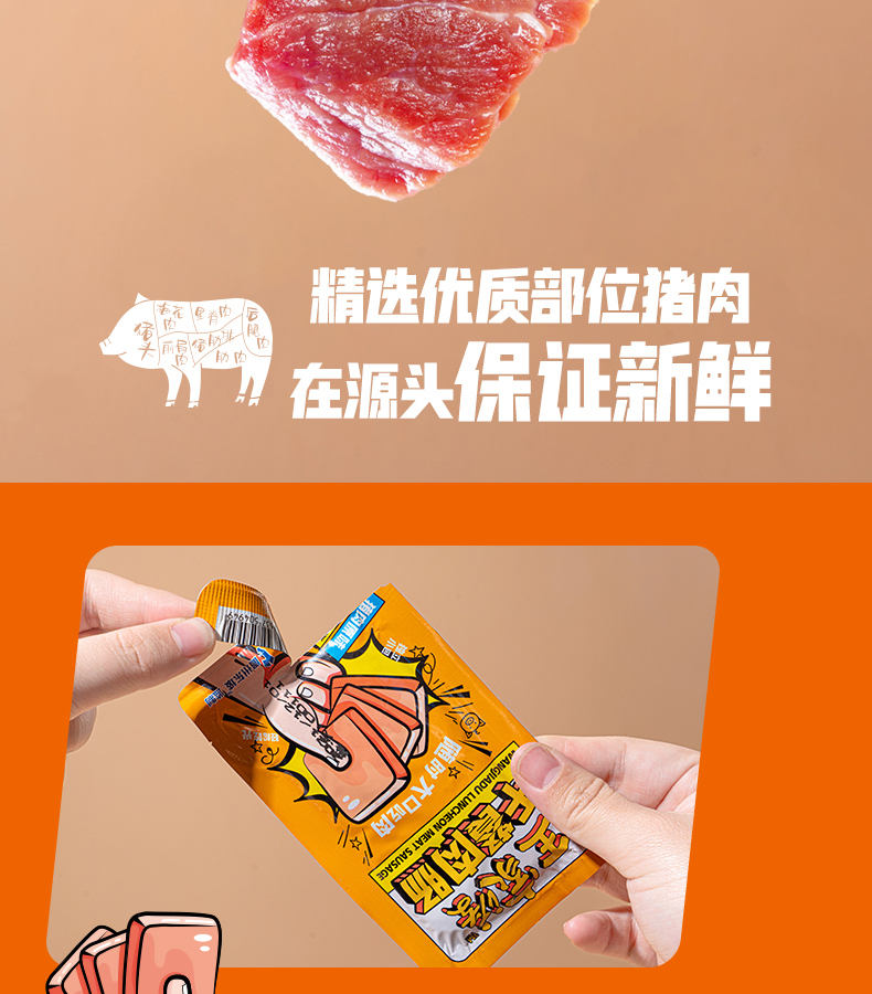 眉州东坡/王家渡片装午餐肉280g