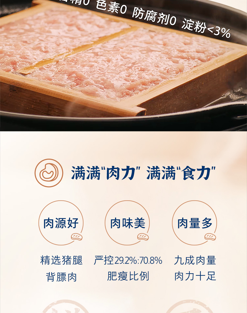 眉州东坡旗下 王家渡 低温午餐肉 300g*4盒 图3