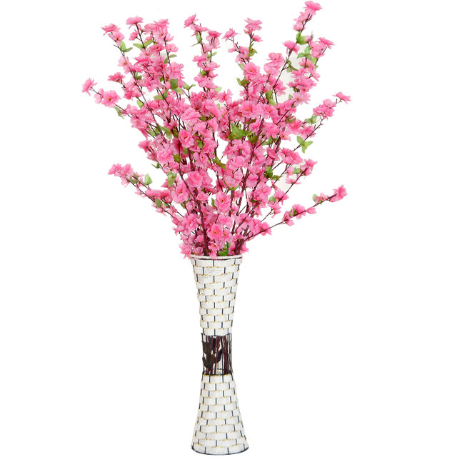 Simulated peach blossom branch room living wintersweet fake plastic flower ດອກ​ໄມ້​ຕາກ​ແດດ​ໃຫ້​ແຫ້ງ​ໄມ້​ປະ​ດັບ​ພາຍ​ໃນ​ຕົບ​ແຕ່ງ​ຕົ້ນ​ໄມ້​ພື້ນ​ທີ່​ຢືນ​ສາ​ຂາ​ດອກ​ໄມ້ cherry