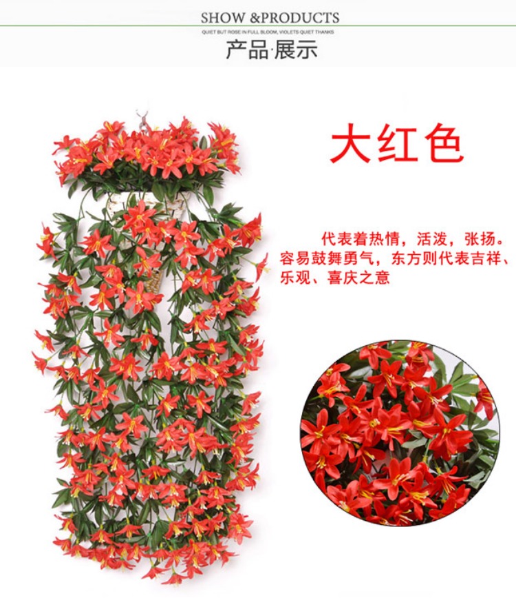 Mô phỏng Violet Hoa giả Hoa treo tường Treo giỏ Hoa treo Hoa nhựa Ban công Ban công Trang trí Hoa Vine Cây xanh - Hoa nhân tạo / Cây / Trái cây cây xương rồng giả