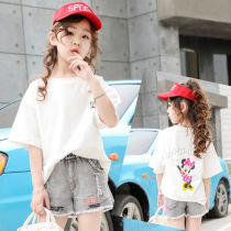 Girls  suit 2021 new summer clothes ten-year-old girl 6 Western style 7 shorts childrens 8 short-sleeved net red two-piece suit 9