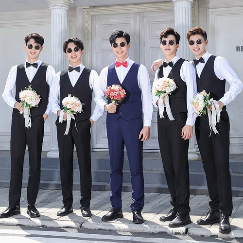 Brother, летний классический костюм, жилет, рубашка, комплект, платье, 3 предмета