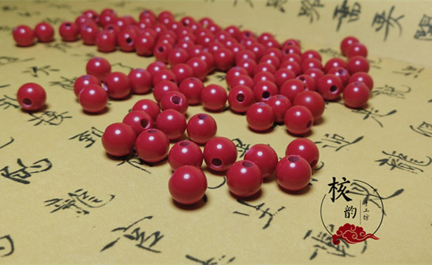 VERMILION BEADS LOOSE BEADS Handmade DIY jewelry accessories Popular hand chain anklet round beads single large hole opening evil 6MM